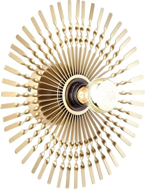 Brilliant Wandleuchte Mendoza Gold Metall mit E27 Fassung, Höhe: 33 cm - Bild 1