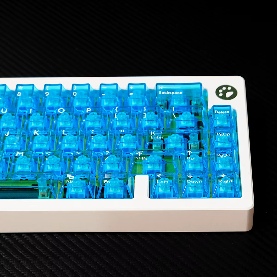 Venit Keys Cherry Profile Tastenkappen aus PC in Blau Transparent für mechanische Tastaturen mit Cherry MX-Schaltern und RGB-Hintergrundbeleuchtung - Bild 3