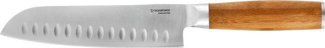 SILVERCREST Santokumesser mit Holzgriff in Silber - Bild 1