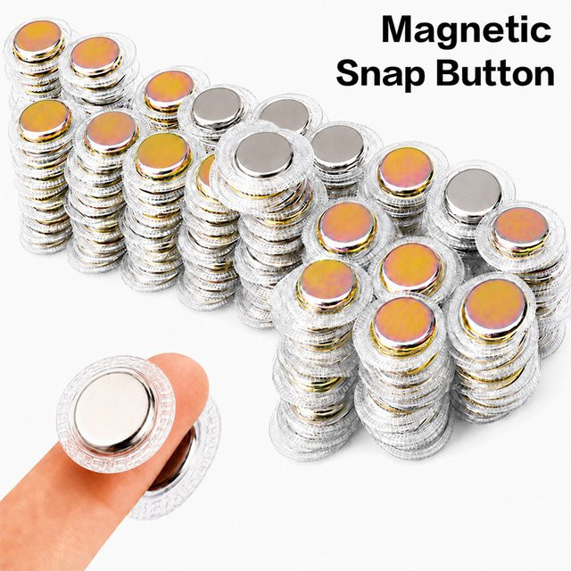 10 Stück Unsichtbare Magnetische Nähverschlüsse aus PVC für Handtaschen, Kleidung und Bastelarbeiten - Bild 1