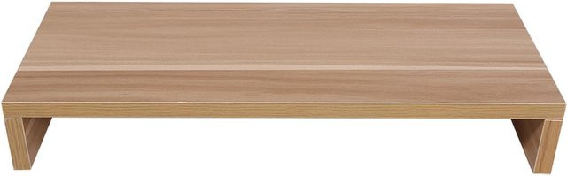 Aimo Monitorständer aus Holz in Weiß und Beige als Desktop Organizer für LED und LCD Monitore - Bild 1