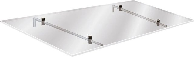 Roro Vordach V170 aus Edelstahl in Silber, B/T: 160 x 80 cm - Bild 1