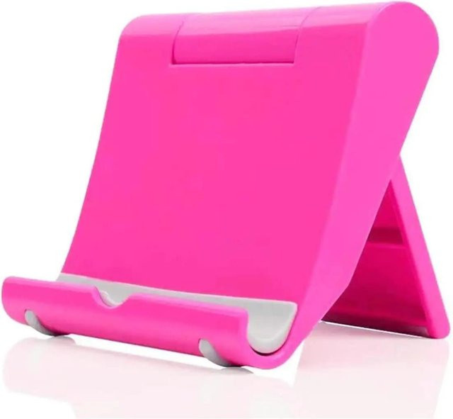 Treasure Yard Faltbarer Telefonhalter und Tablet-Ständer in Rosa mit verstellbaren Winkeln - Bild 1
