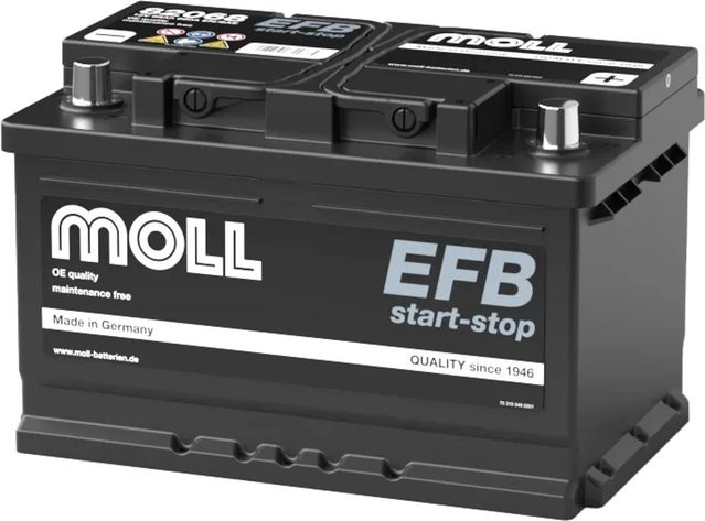 MOLL EFB Start-Stop Starterbatterie 12V 68Ah 660A in Schwarz - Bild 1