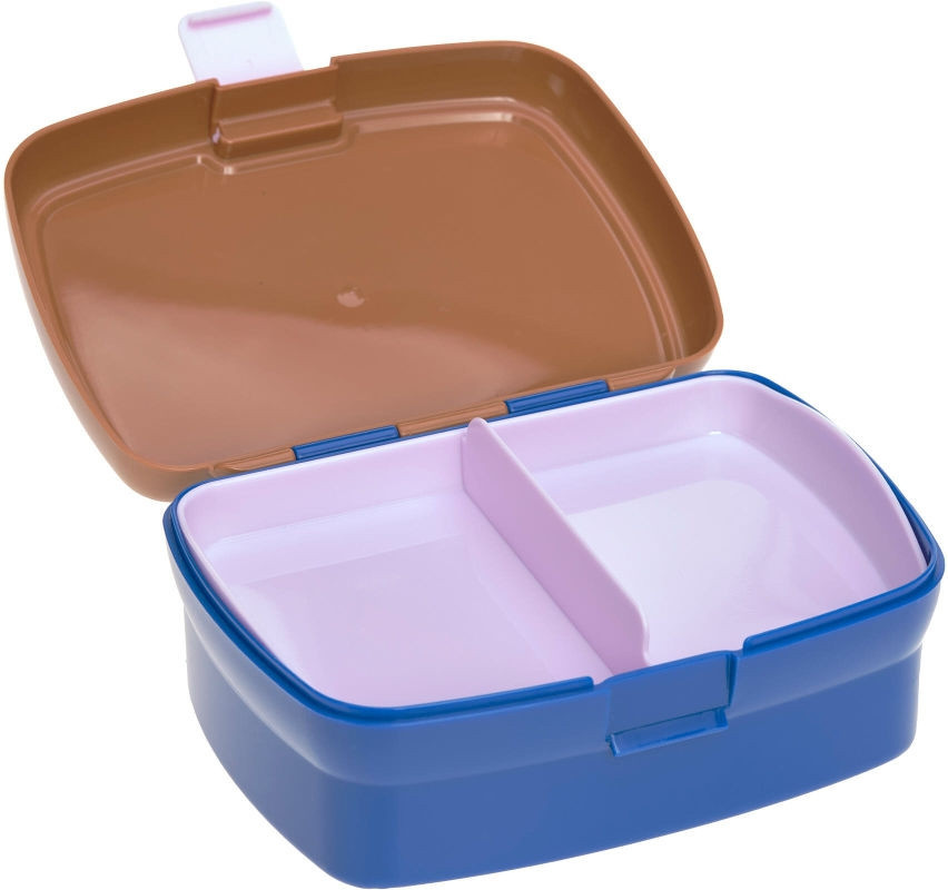 Lässig Lunch Set Little Gang Smile in Caramel und Blue mit Unterteilungen und auslaufsicherem Deckel - Bild 2