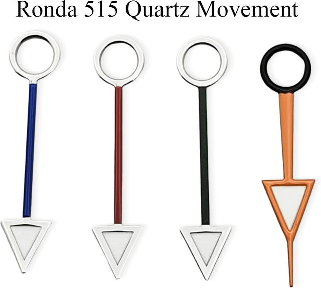 Ronda Uhrzeiger Cyan Leuchtend, Edelstahl, Silber, Unisex - Bild 1