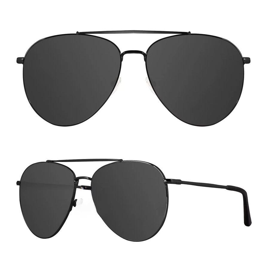 Maxjuli Sonnenbrille Aviator, Metall, Schwarz, Unisex, Vollrand, polarisiert - Bild 5