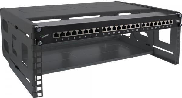 InLine 19 Zoll Wandmontage-Rack 4HE, Tiefe: 24-40 cm, Schwarz (19104B) - Bild 1