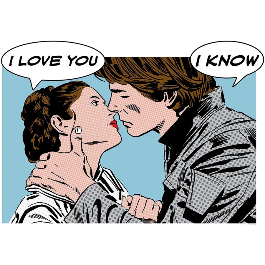 Komar Wandbild Star Wars Leia und Han in Multicolor, B: 70 cm, H: 50 cm - Bild 2