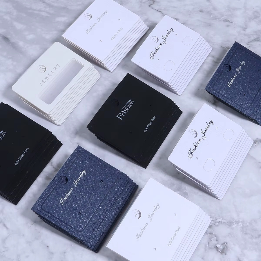 20 Stück Ohrring Display Karten von filluck in Silber zur Schmuckverpackung und Lagerung - Bild 2