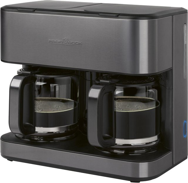 PROFICOOK PC-KAD 1308 Filterkaffeemaschine Dark Inox in Silber/Grau mit 3,6 l Wassertank, Glaskanne, Warmhalteplatte und Abschaltautomatik - Bild 1