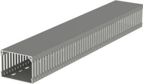 Unex Verdrahtungskanal aus Kunststoff, Farbe: Grau RAL7030, B/H: 6,0 x 8,0 cm - Bild 1