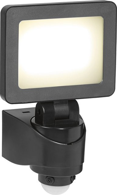 LED-Flachstrahler mit Bewegungssensor für Außenbereich in Schwarz und Grau, Warmweiß, IP44 - Bild 1