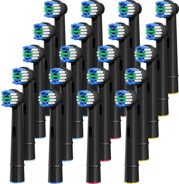 Ersatz Zahnbürstenköpfe kompatibel mit Oral-B Braun Professional elektrischen Zahnbürsten der Serien 1000 bis 8000 in Weiß und Schwarz - Bild 1