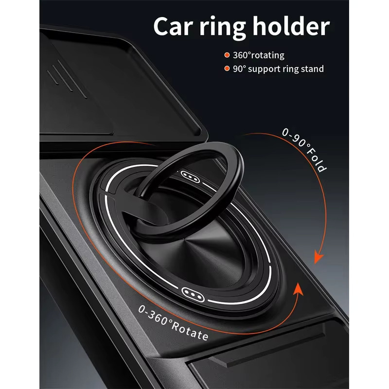 Schutzhülle mit Magnetständer und Linsenschutz für Samsung Galaxy A15 A16 A17 A25 A26 A35 A36 A37 A55 A56 A06 A07 5G in Schwarz oder Blau - Bild 4
