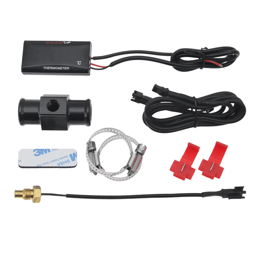 ZMFJH Mini Motorrad Wassertemperatur-Anzeige Thermometer in Schwarz für XMAX 250 300, NMAX, CB400 und CB500 - Bild 5