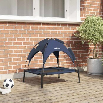 vidaXL Hundebett blau, rechteckig, wetterfest, B/T/H: 61 x 48 x 48 cm - Bild 2