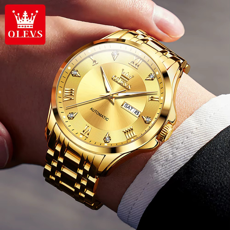 OLEVS Armbanduhr Automatik, Edelstahl, Silber, Herren - Bild 4