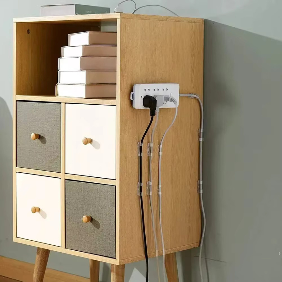 Kabel Organizer Clips Transparent Selbstklebend aus Kunststoff für Home Office und Schreibtisch - Bild 2
