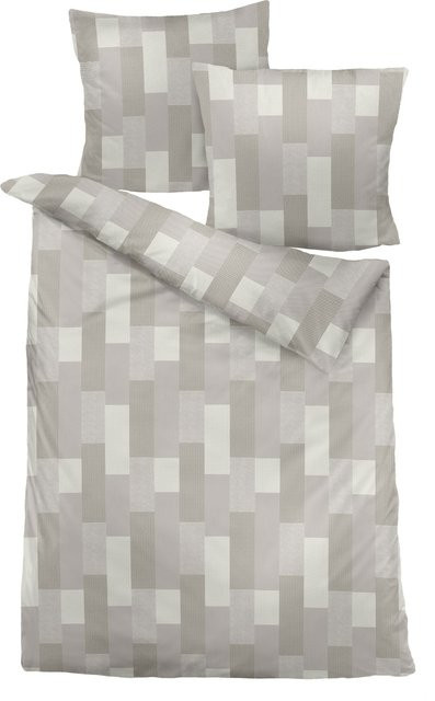 Dormisette Bettwäsche Sarina Mako-Satin aus Baumwolle in Beige mit Bettbezug und Kissenbezug, B/H: 155 x 220 cm und 80 x 80 cm - Bild 1
