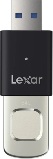 Lexar JumpDrive Fingerprint F35 Pro USB-A 3.2 USB-Flashlaufwerk, 64 GB, Schwarz - Bild 1