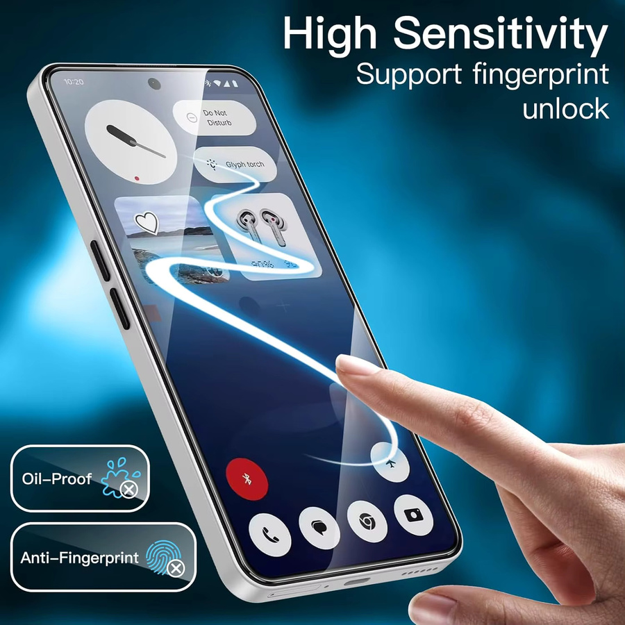 Gehärtetes Glas für Nothing Phone 3a, transparent - Bild 5