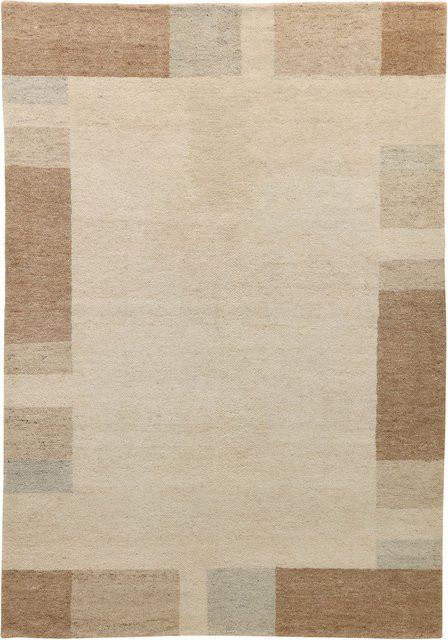 Handgeknüpfter Wollteppich TERRA Bordüre von theko in Beige, Rechteckig, B: 140 cm, T: 70 cm, H: 1,3 cm - Bild 1