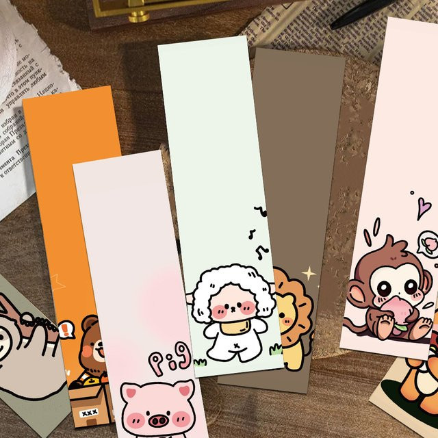 30 Stück kreative Lesezeichen mit niedlichen Tier-Motiven Panda und Ente in Multicolour für DIY Schreibwaren und Schule - Bild 1