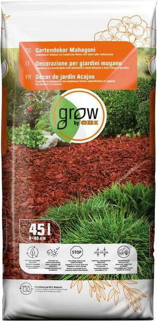 GROW by OBI Gartendekor Hackschnitzel aus Nadelholz in Rot, 45 l - Bild 1
