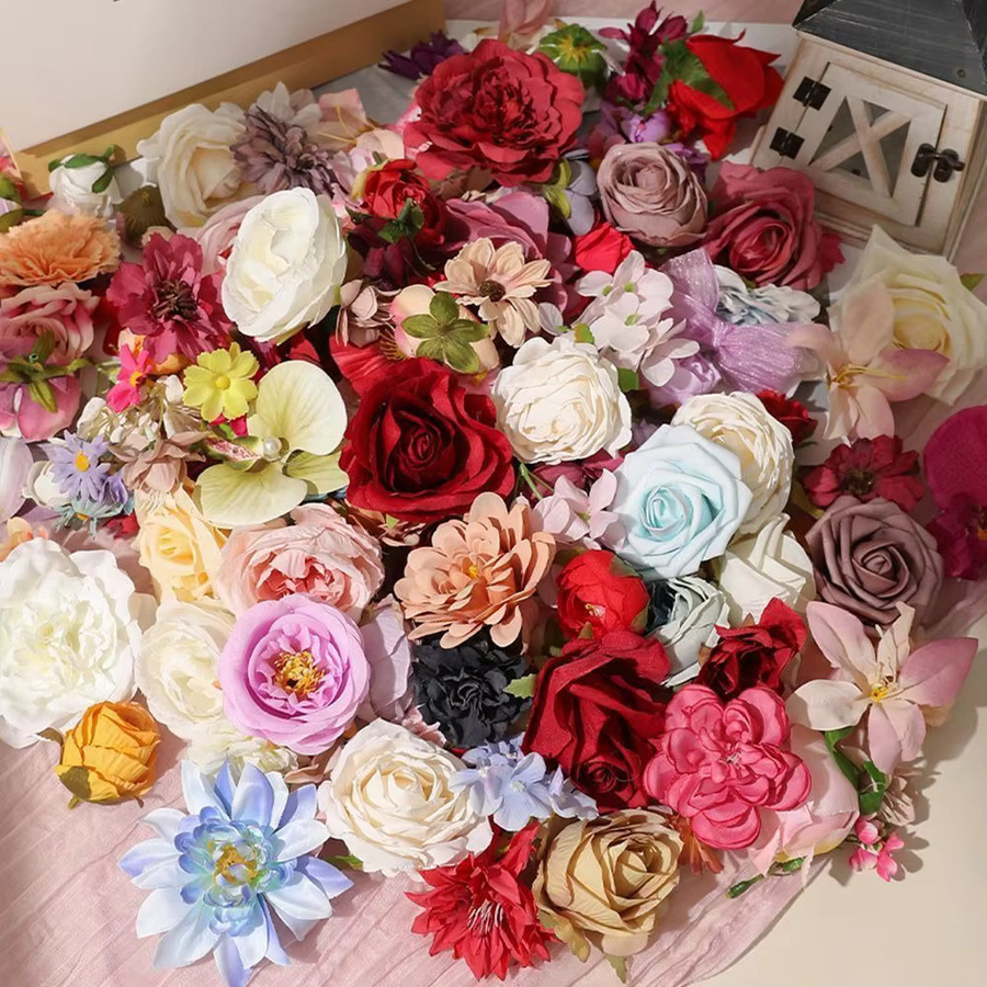 MENGHAO Künstliche Blumen Set in gemischten Farben für deine Heimdekoration, Hochzeitsdekoration und DIY-Geschenke aus Textil - Bild 2