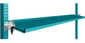 Manuflex Neigbare Ablagekonsole für Reihe Universal oder Profi, Farbe: wasserblau, Nutztiefe: 34,5 cm, für Tischbreite: 175 cm - Bild 1