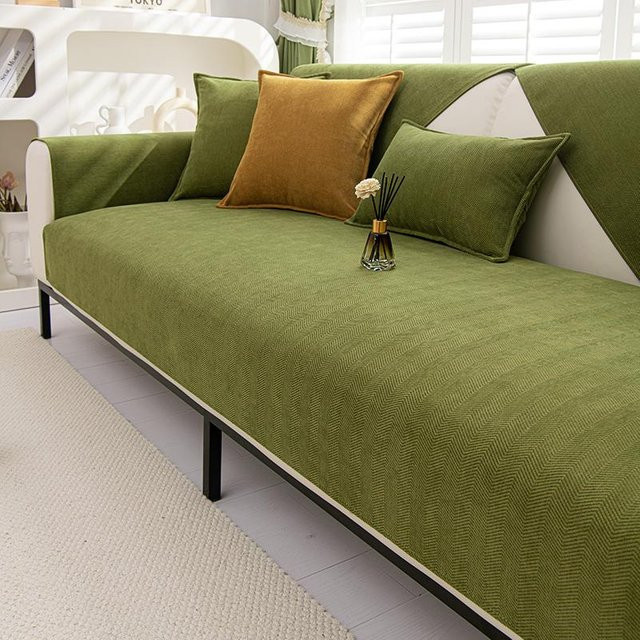 Universeller Sofabezug aus Chenille mit rutschfester Textur als Sofa-Schutzmatte für dein Wohnzimmer, Farbe: Mehrfarbig, B/H: 30 x 50 cm - Bild 1