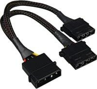 Sharkoon Y-Stromkabel 4-Pin auf 2x 4-Pin in Schwarz - Bild 1