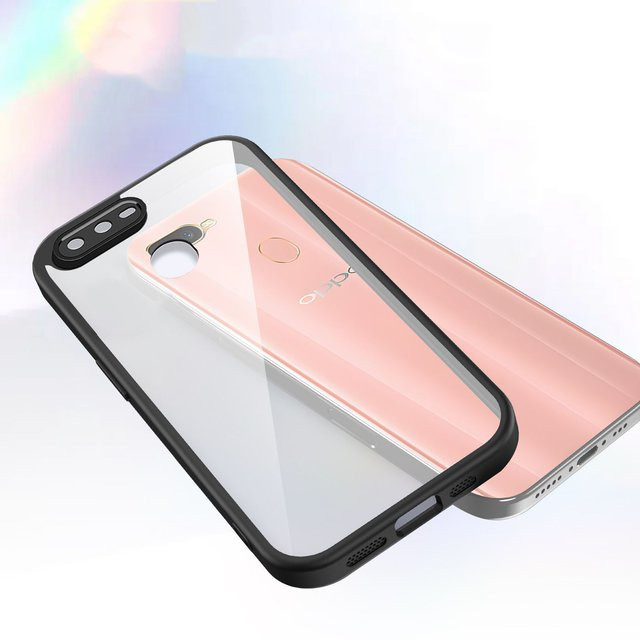 Transparente Silikon-Schutzhülle für OPPO A12, A7, A7x, A5S, A11K und F9 Pro mit matter Rückseite - Bild 1