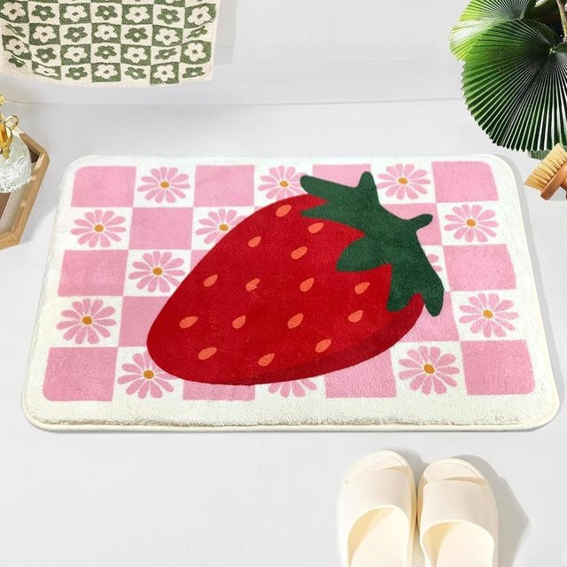 VIKAMA Buchstaben-Teppich aus Kaschmirimitat in Multicolour, wasserabsorbierende Fußmatte für Badezimmer, Flur und Eingangsbereich, B/T: 60 x 40 cm - Bild 1