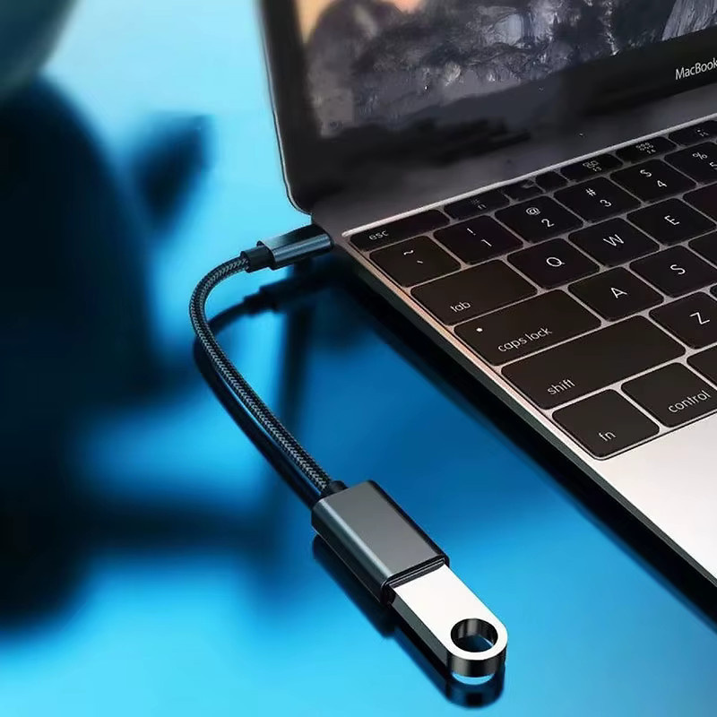 JCD USB-A auf USB-C OTG Kabeladapter in Schwarz für Xiaomi Samsung S20 und Huawei - Bild 2