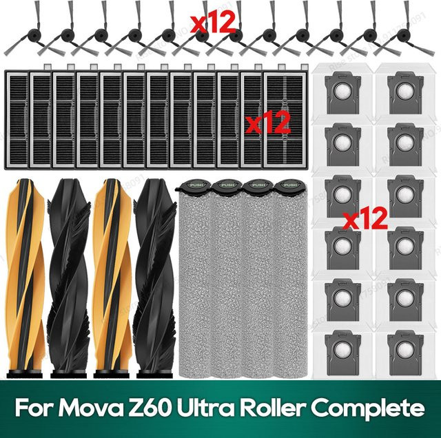 OSSIEAO Zubehör-Set kompatibel mit Mova Z60 Ultra Roller inklusive Hauptbürste, Staubbeutel und Filtern - Bild 1