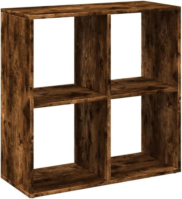 vidaXL Raumteiler-Bücherregal in Räuchereiche mit geometrischem Design, B/T/H: 69,5 x 29,0 x 69,5 cm - Bild 1