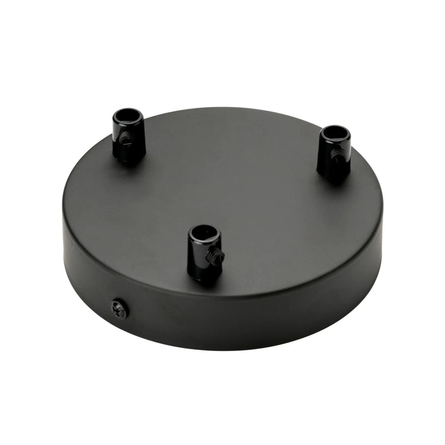 Orion Lightstyle Deckenbaldachin aus Metall in Schwarz mit 3 Auslässen und Ø 120 mm - Bild 2