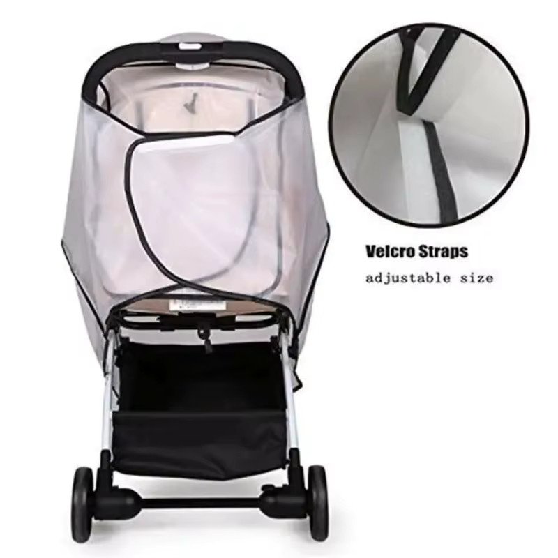 Ardo Universeller Kinderwagen-Regenschutz in Transparent als Wetterschutz und Windschutz - Bild 4