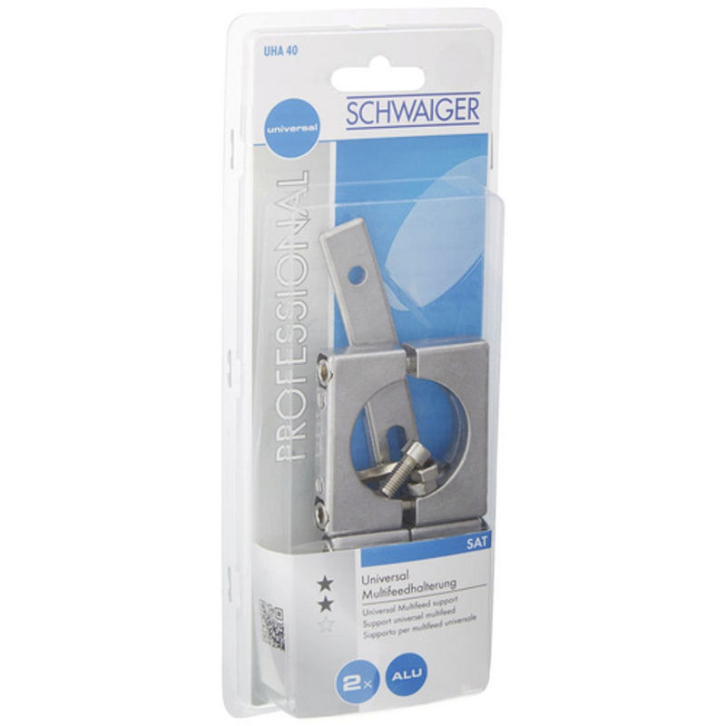 SCHWAIGER Universal Multifeed Halterung UHA40 531 für zwei LNB, Silber, 2x 40,0 mm - Bild 2