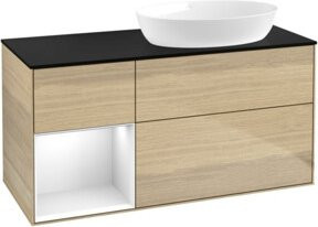 V&B Waschtischunterschrank Finion Wandbeleuchtung in Eichenoptik lackiert Breite: 120 cm, Tiefe: 50,1 cm, Höhe: 50,1 cm - Bild 1