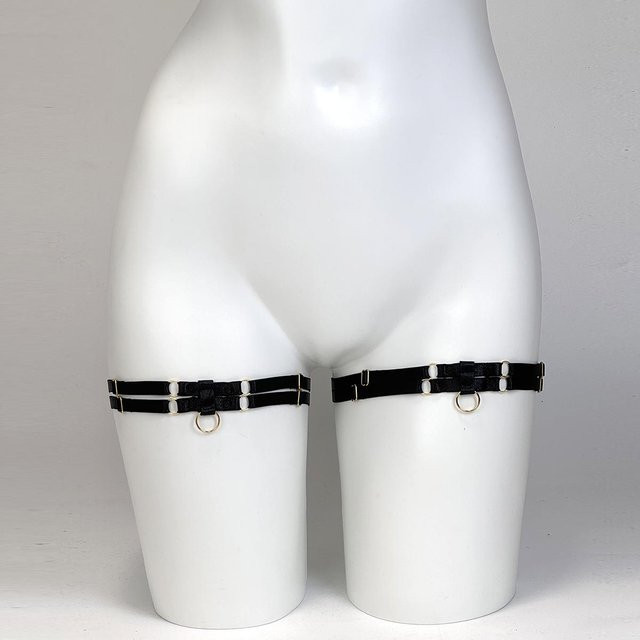 YIRAN Beinring Damen, Schwarz, Elastisch, Verstellbar - Bild 1