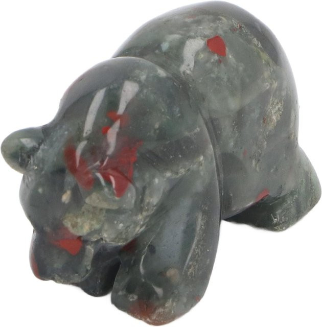 Handgeschnitzte Edelstein Kristall Bärenfigur als Tierstatue in Grau von GoolRC zur Dekoration für dein Zuhause oder dein Büro - Bild 1