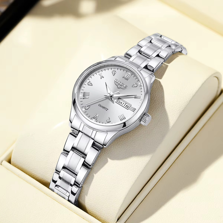 LIGE Armbanduhr Edelstahl, Quarz, Diamant, Damen - Bild 2