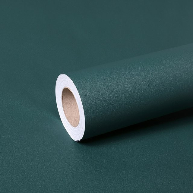 TTOKKONG WALLPAPER Selbstklebende Retro Tapete in Dunkelgrün, Wasserdichte Wandaufkleber für die Wand und Möbelrenovierung - Bild 1
