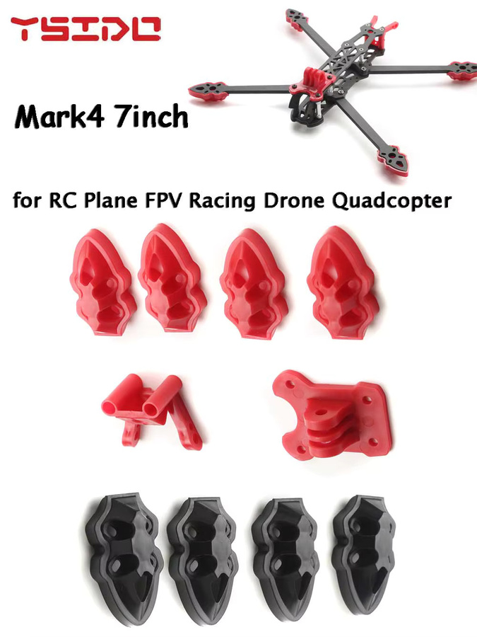YSIDO RC Flugzeug FPV Racing Drone Quadcopter Rahmen, Zubehör, Rot - Bild 2