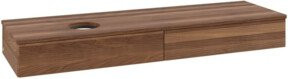 V&B Waschtischunterschrank Antao mit Frontstruktur und Beleuchtung in Warm Walnut, B/T: 160 x 50 cm - Bild 1