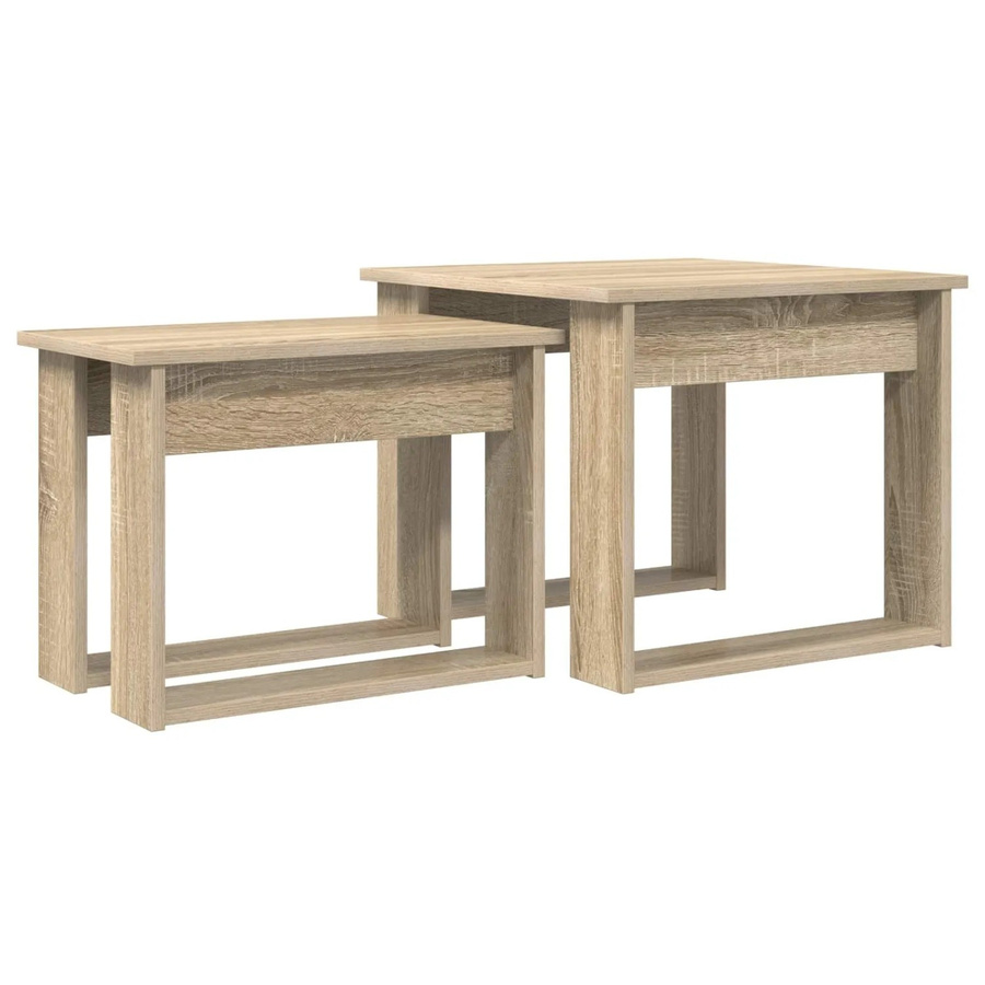 vidaXL Kaffeetisch Set 2-teilig modern in Sonoma Eiche aus Holzwerkstoff - Bild 2