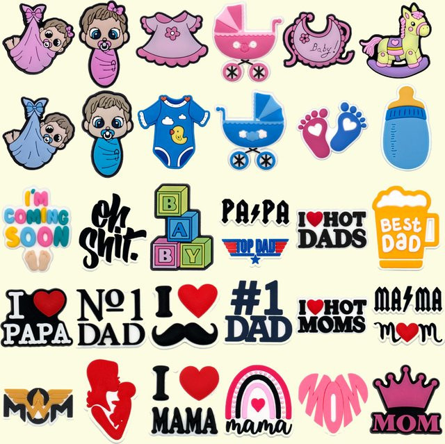 Schuhanhänger Familie, Mutter, Baby, Papa, Unisex - Bild 1